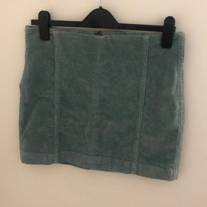 Blue Corduroy Skirt